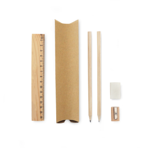 RHOMBUS. Kit de escrita: régua, lápis de grafite, borracha e apontador