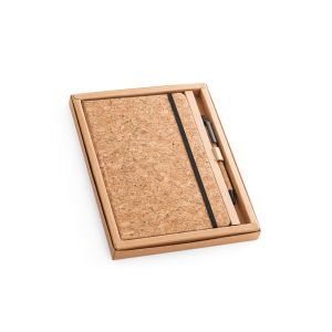 FREUD II. Conjunto de caderno A5 e caneta esferográfica em cortiça