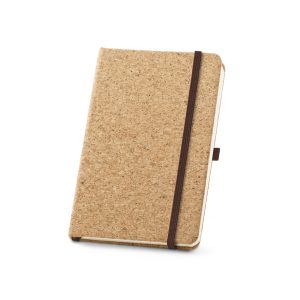 RUSHDIE A5. Caderno A5 de capa dura em cortiça com páginas lisas
