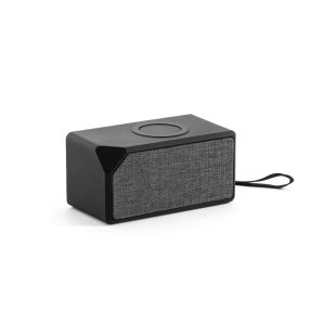 GRUBBS BK. Caixa de som portátil em ABS com carregador por indução