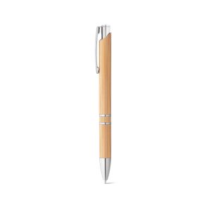 BETA BAMBOO. Caneta esferográfica em bambu com escrita em azul