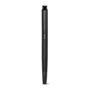 BLAZON. Caneta roller em metal com escrita em preto