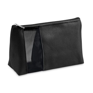 ANNIE. Bolsa de cosméticos em microfibra e tela mesh
