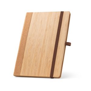 ORWELL. Caderno A5 de capa dura em folha de bambu e cortiça, com páginas pautadas