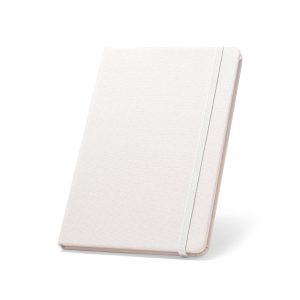 MONDRIAN. Caderno A5 de capa dura em poliéster 100% reciclado, com tratamento antibacteriano e páginas pautadas