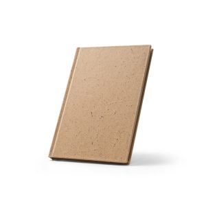 COCOPAD. Caderno A5 em casca de coco (60%) e trapos de algodão (40%), com 160 páginas pautadas recicladas