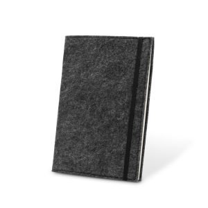 BALDWIN. Caderno A5 com capa em feltro 100% reciclado, com páginas pautadas recicladas