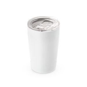 SLIDER. Copo de viagem térmico para sublimação em aço inox, de parede dupla isolada a vácuo (380 mL)