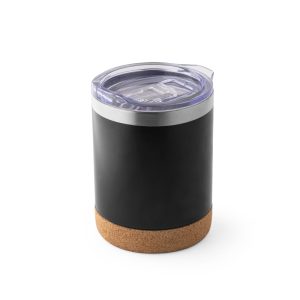 SOLBERG TUMBLER. Copo de viagem térmico em aço inox, de parede dupla isolada a vácuo (400 mL)