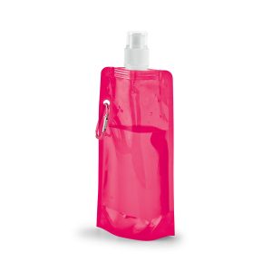 KWILL. Squeeze dobrável em PE com sistema "push-pull" e acabamento translúcido (460 mL)