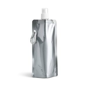 GILDED. Squeeze dobrável em PE com bico de sistema "push-pull" e acabamento metalizado (460 mL)