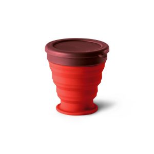 ORTON. Copo de viagem em silicone com tampa em PP (240 mL)