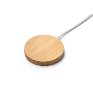 DAIMLER. Carregador magnético por indução super-rápido em bambu (15 W)