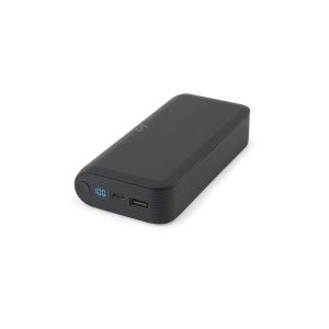 BECKER 20. Bateria portátil com carregador por indução super-rápido (20'000 mAh), em ABS 100% reciclado