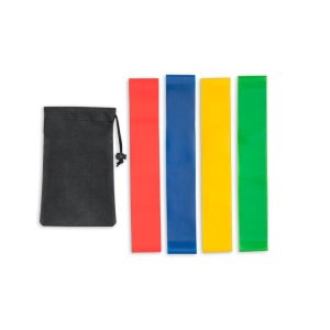 BURPEE. Conjunto de 4 bandas elásticas de ginástica com bolsa de non-woven